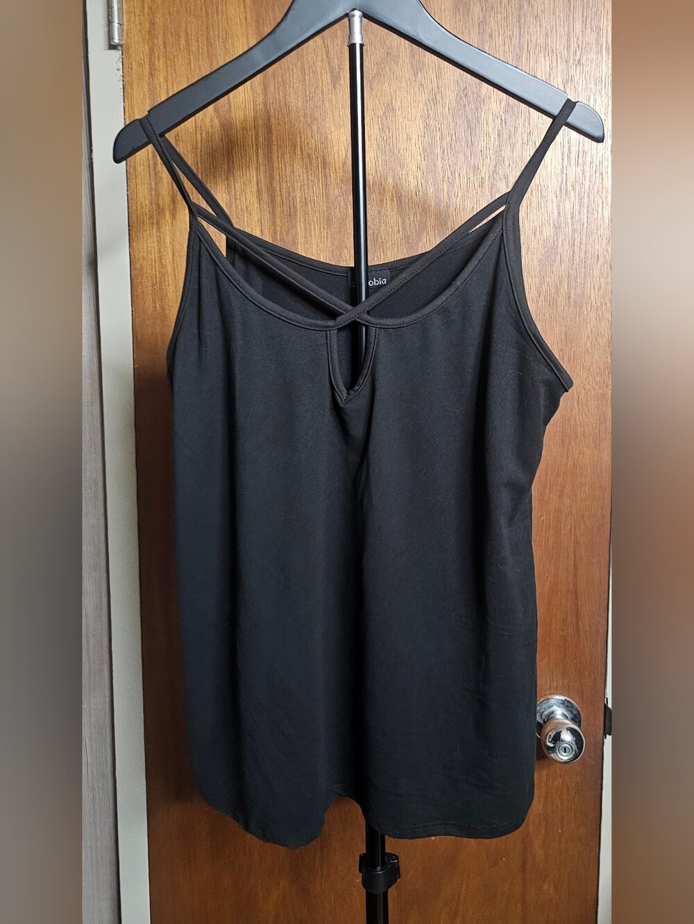 Zenobia Black Strappy Camisole Plus Size 1x